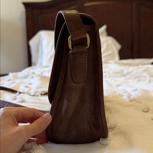 Vintage Coach City Bag Brown Leather Crossbody - Picture 6 of 15